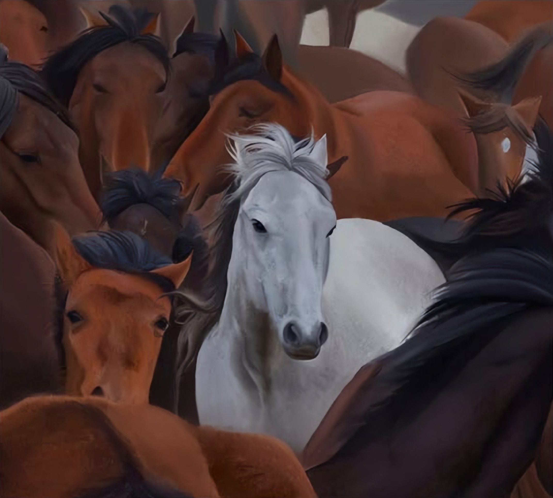 The Odd One — Oil painting