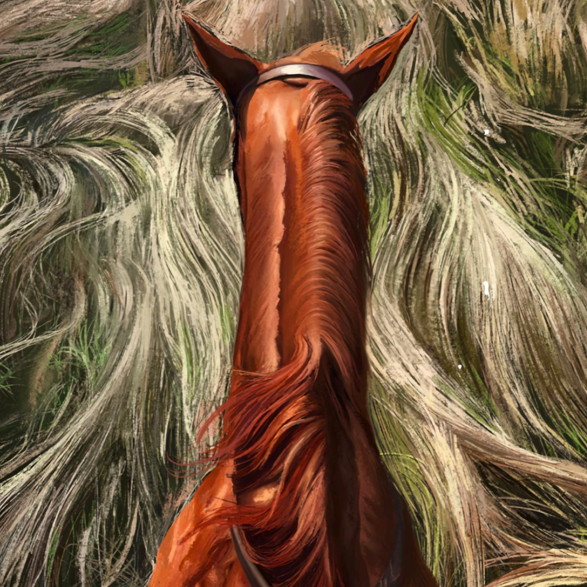 Through the Grass — Oil painting